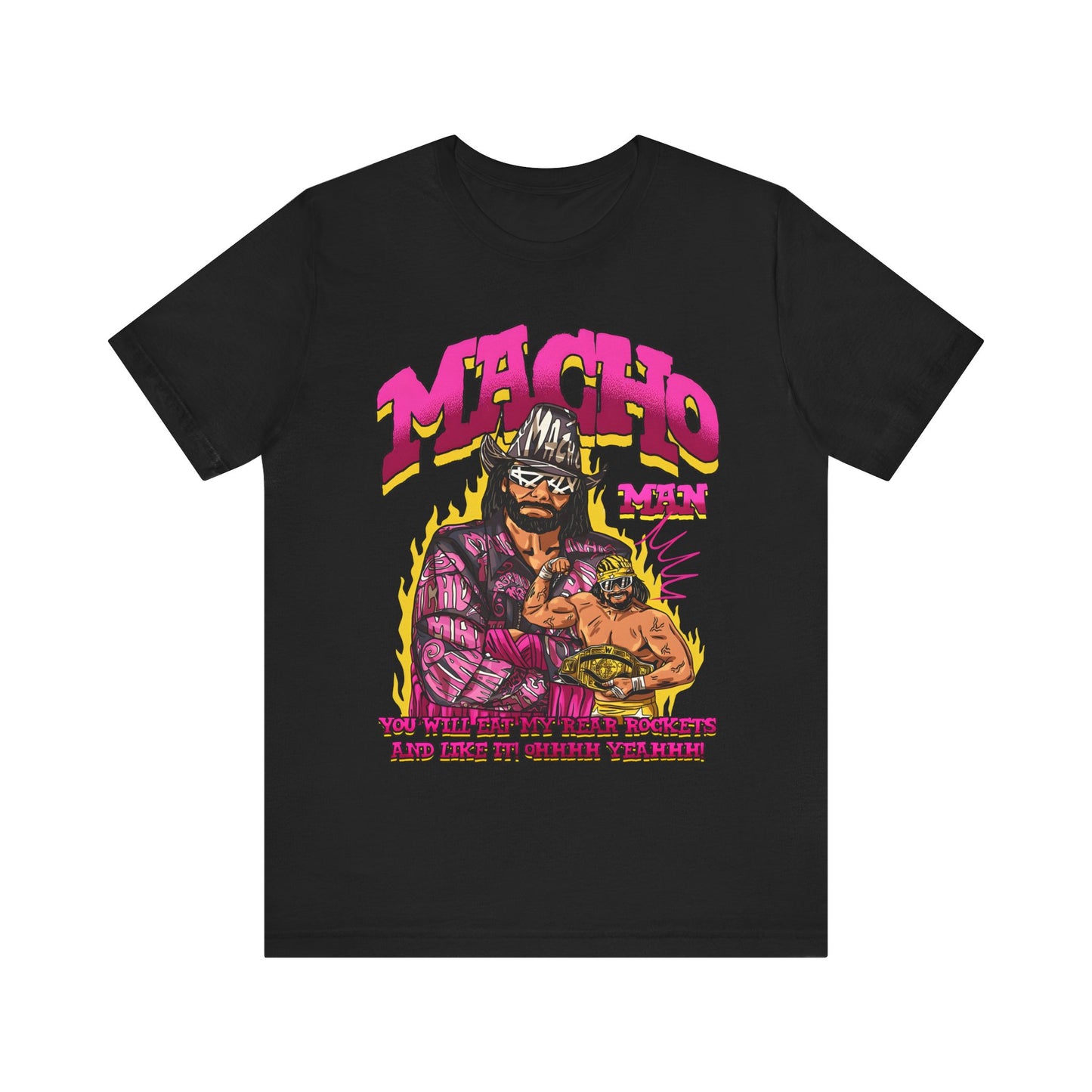 Vintage 90s Fighter Bootleg Style TShirt MACHO MAN 90s Unisex Graphic Tee Shirt