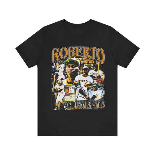 Vintage 90s Baseball Bootleg Style T-Shirt ROBERTO CLEMENTE Unisex Graphic Tee