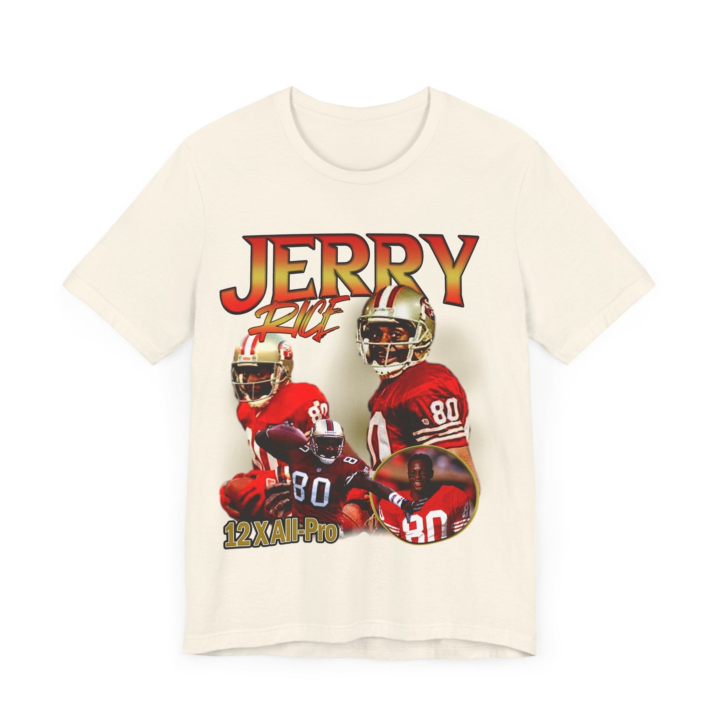 Vintage 90s Football Bootleg Style TShirt JERRY RICE Retro Unisex Graphic Tee