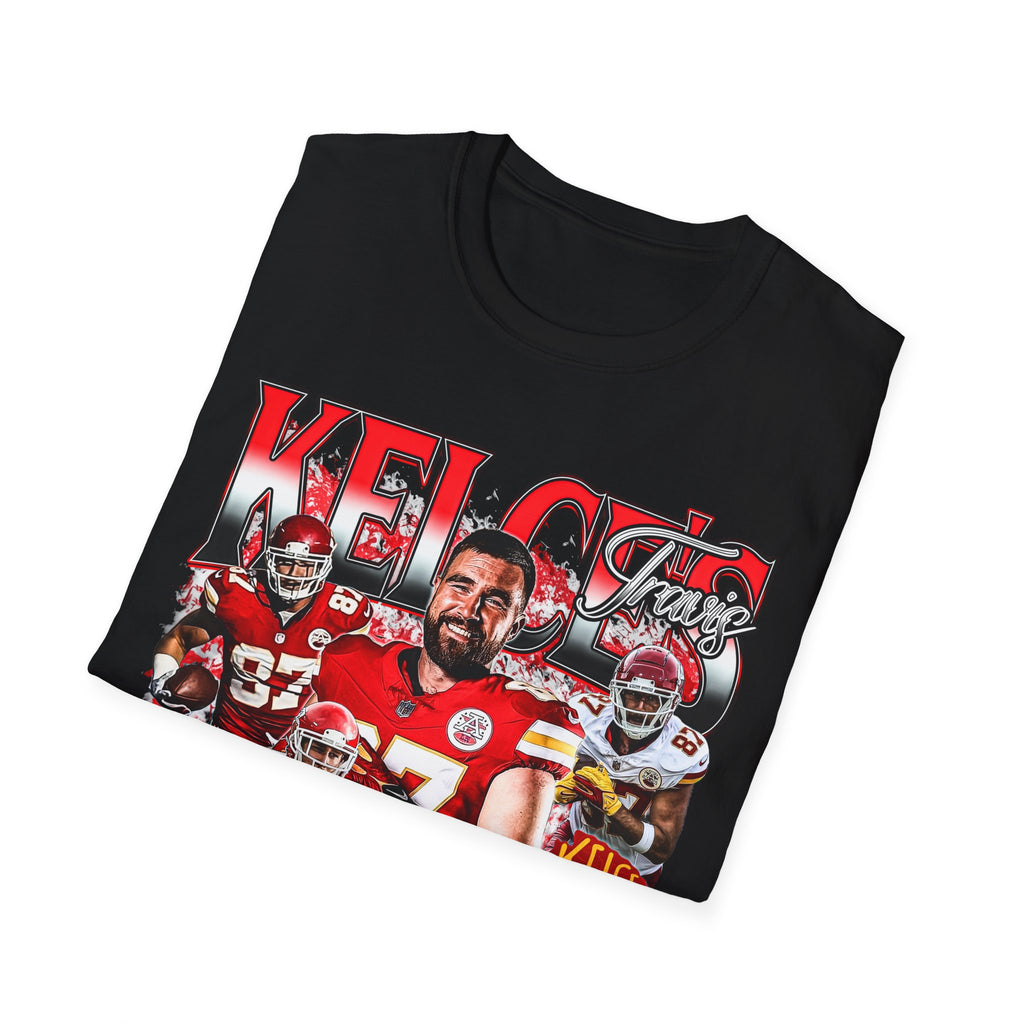 Vintage 90s Football Bootleg Style T-Shirt, TRAVIS KELCE Retro Football Shirt Unisex Graphic Tee Shirt