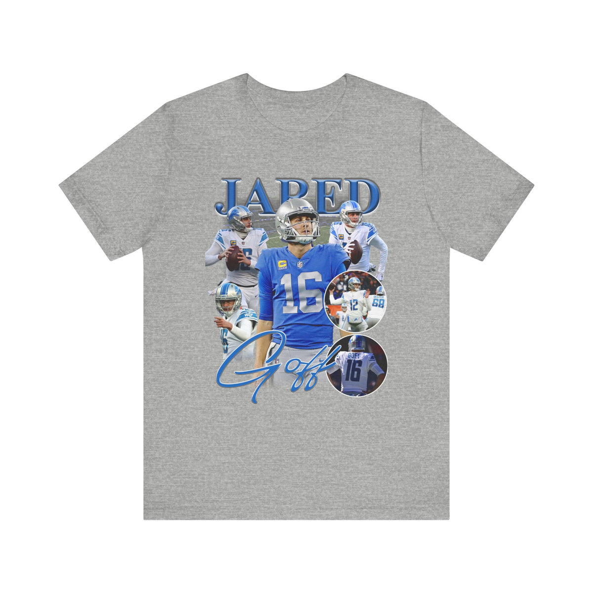 Vintage 90s Football Bootleg Style T-Shirt JARED GOFF Unisex Graphic Tee Shirt