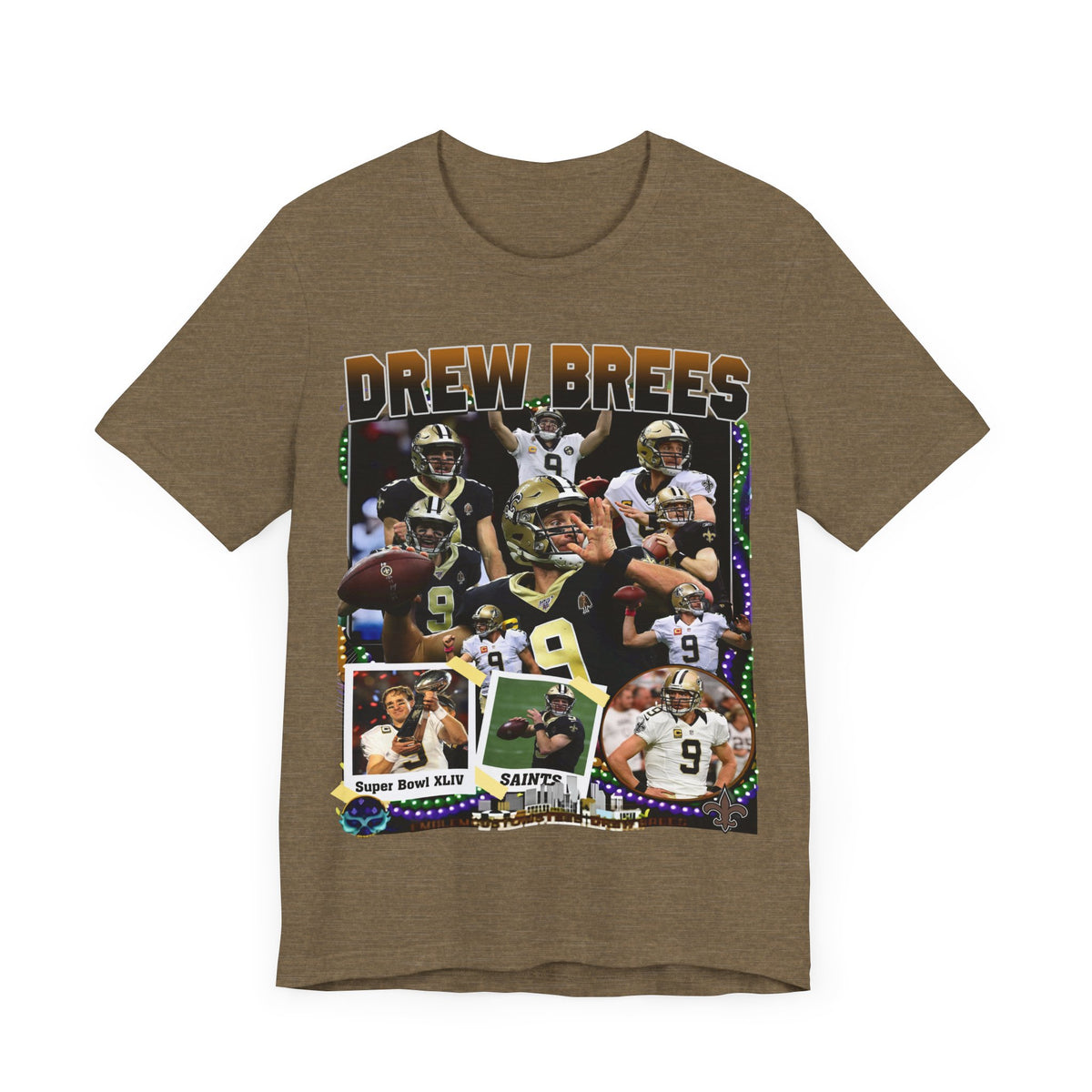 Vintage 90s Football Bootleg Style T-Shirt DREW BREES Unisex Graphic Tee Shirt