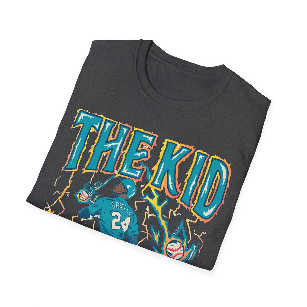 Vintage 90s Baseball Bootleg Style T-Shirt, KEN GRIFFEY JR THE KID Retro Baseball Shirt Unisex Graphic Tee