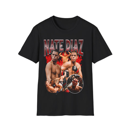 Vintage 90s Bootleg Style T-Shirt, Fighter NATE DIAZ Vintage Graphic Tee, Retro Fighter Shirt Unisex Graphic Tee Shirt