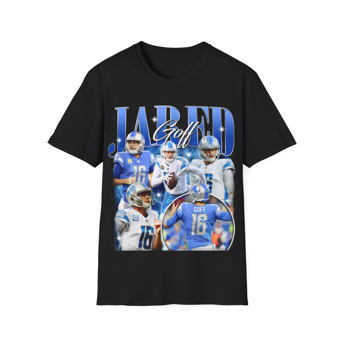 Vintage 90s Football Bootleg Style T-Shirt, JARED GOFF Vintage Graphic Tee, Retro Football Shirt Unisex Graphic Tee Shirt