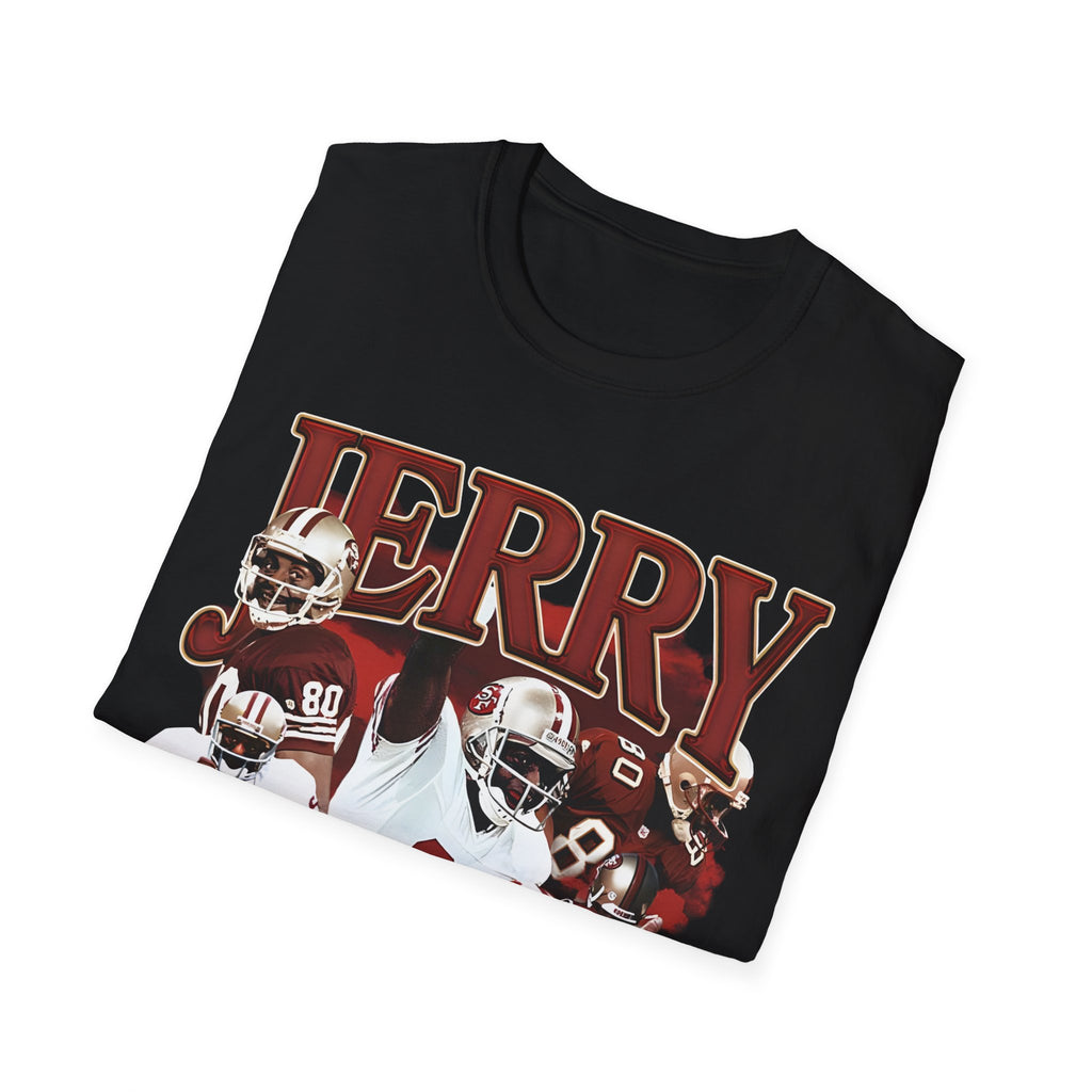 Vintage 90s Football Bootleg Style T-Shirt, JERRY RICE 80 Vintage Graphic Tee, Retro Football Shirt Unisex Graphic Tee Shirt