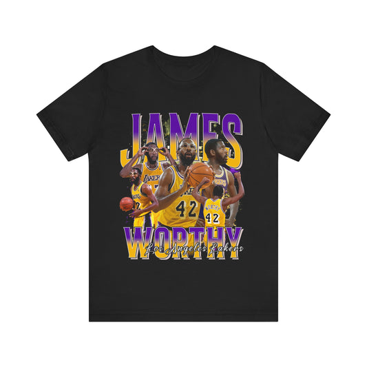 Vintage 90s Basketball Bootleg Style T-Shirt JAMES WORTHY 90s Unisex Graphic Tee