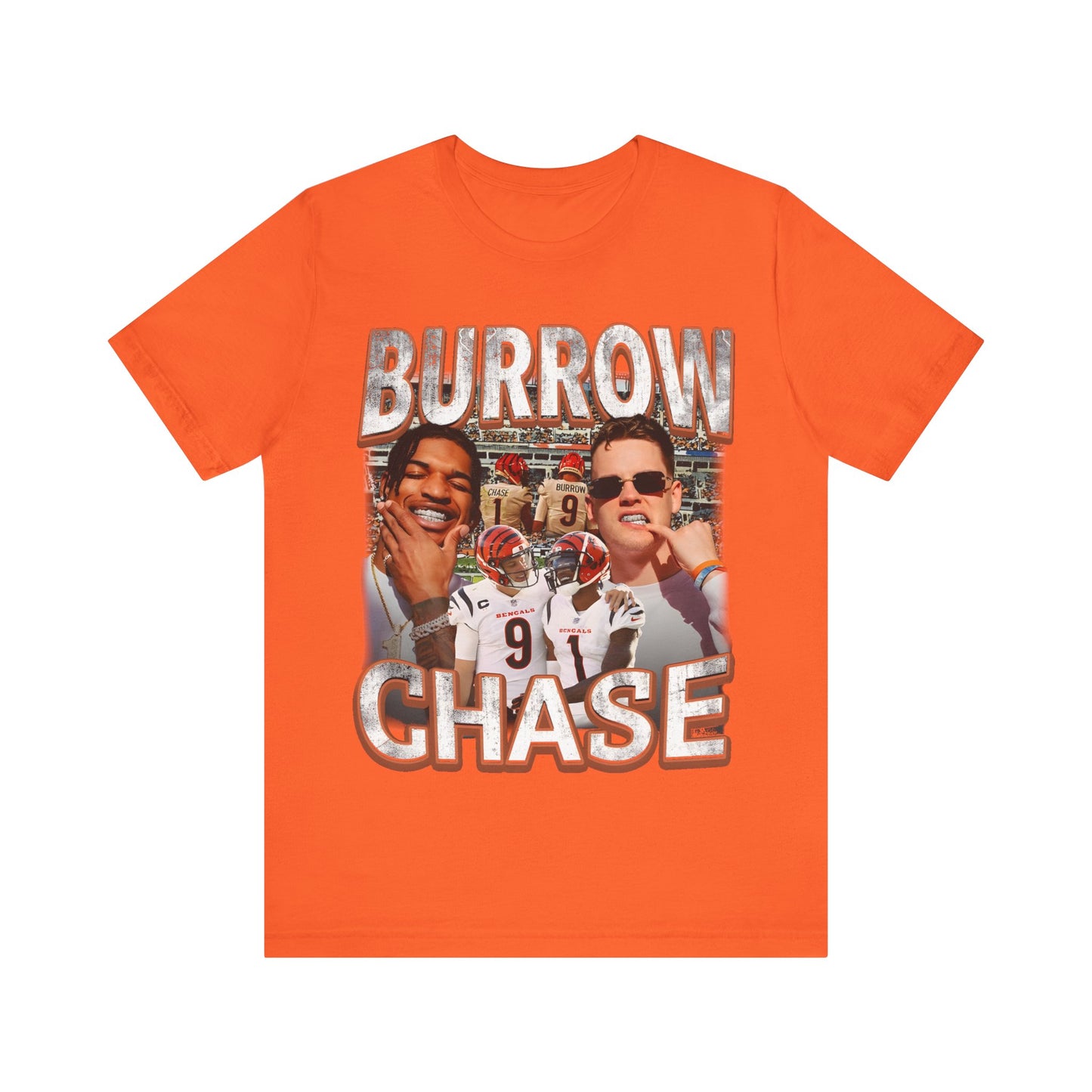 Vintage 90s Football Bootleg Style T-Shirt BURROW CHASE Unisex Graphic Tee Shirt