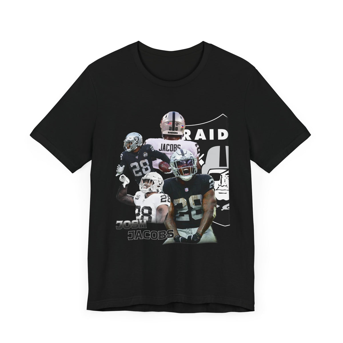 Vintage 90s Football Bootleg Style T-Shirt, JOSH JACOBS Unisex Graphic Tee Shirt