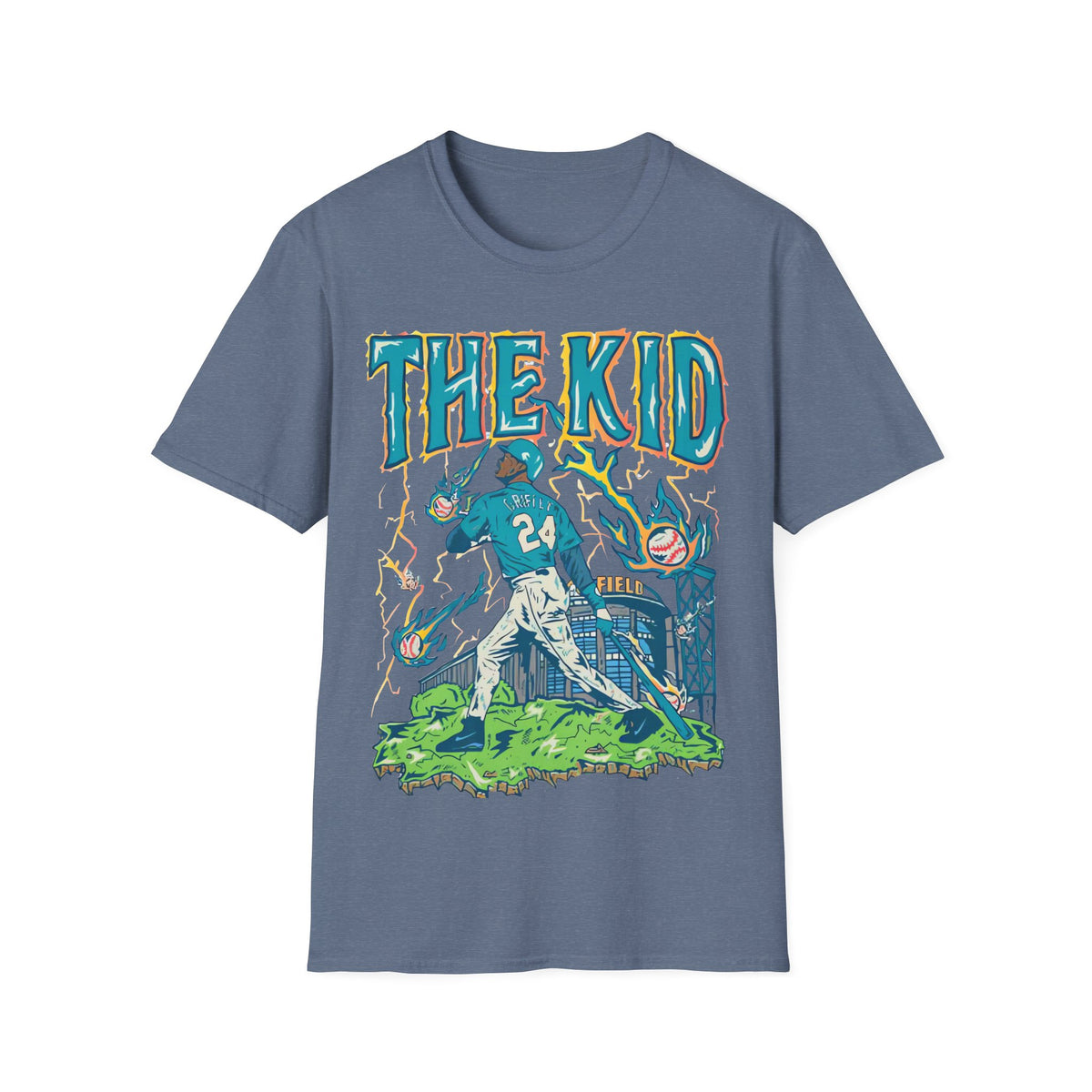 Vintage 90s Baseball Bootleg Style T-Shirt, KEN GRIFFEY JR THE KID Retro Baseball Shirt Unisex Graphic Tee
