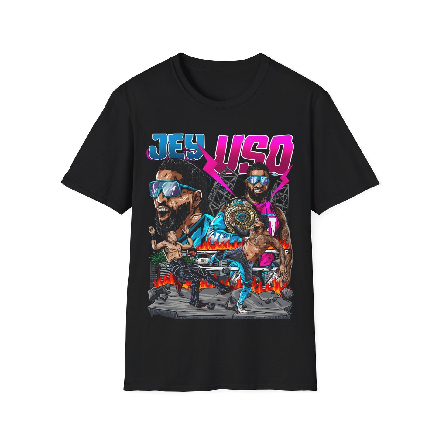 FIGHTER LEGENDS JEY USO Unisex Softstyle T-Shirt