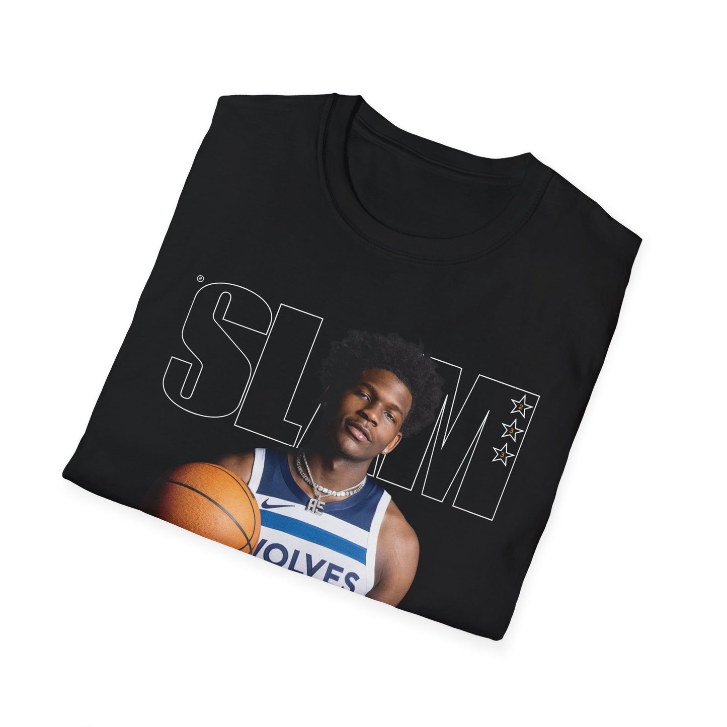 Vintage 90s Basketball Bootleg Style T-Shirt, ANTHONY EDWARDS SLAM COVER Graphic Tee, Retro Basketball Shirt Unisex Graphic Tee