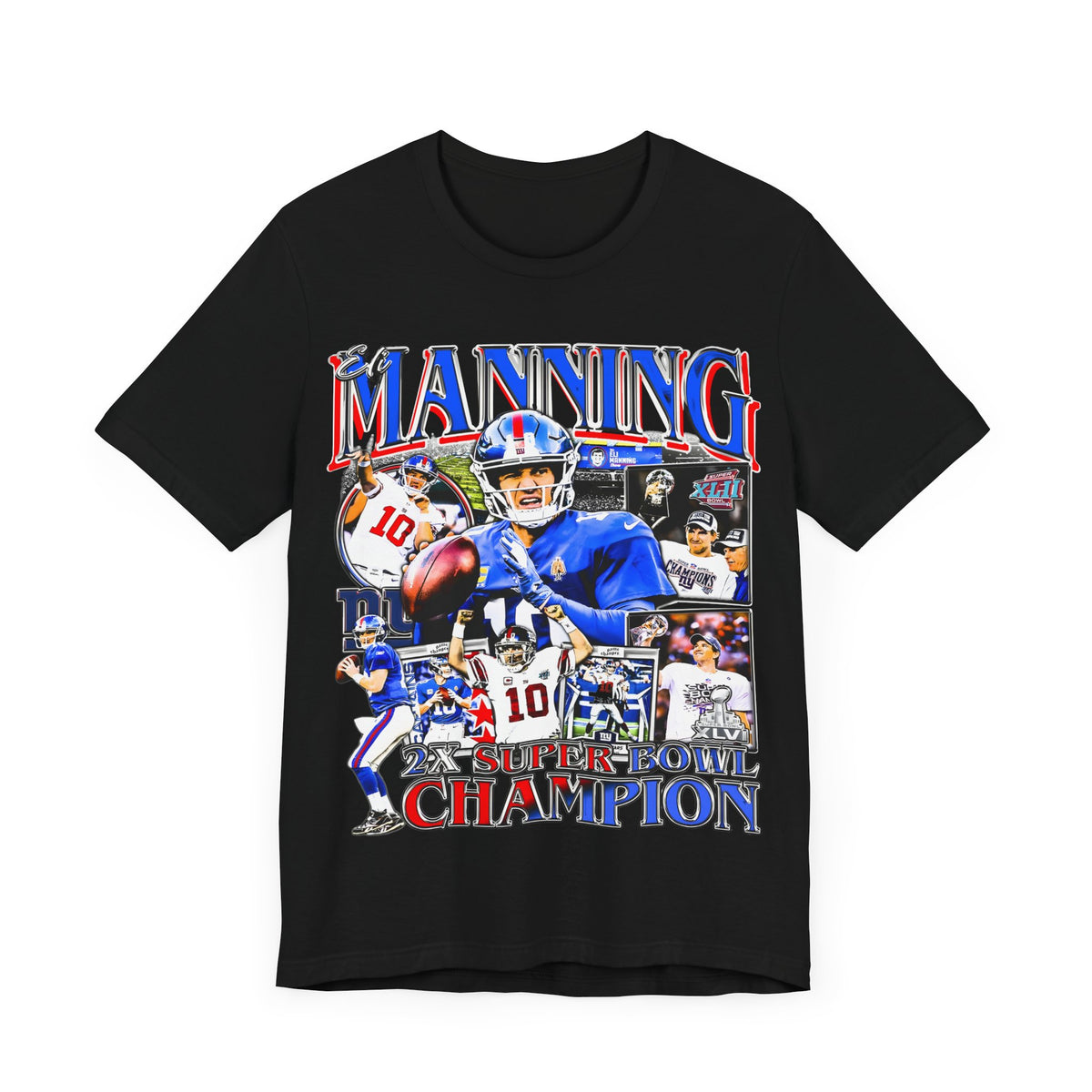 Vintage 90s Football Bootleg Style T-Shirt ELI MANNING Unisex Graphic Tee Shirt