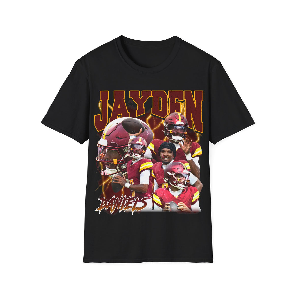 Vintage 90s Football Bootleg Style T-Shirt, JAYDEN DANIELS Vintage Graphic Tee, Retro Football Shirt Unisex Graphic Tee Shirt
