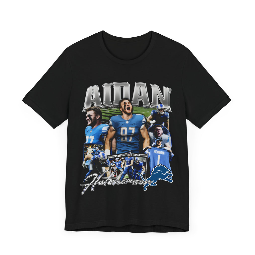 Vintage 90s Football Bootleg Style T-Shirt AIDAN HUTCHINSON Unisex Graphic Tee