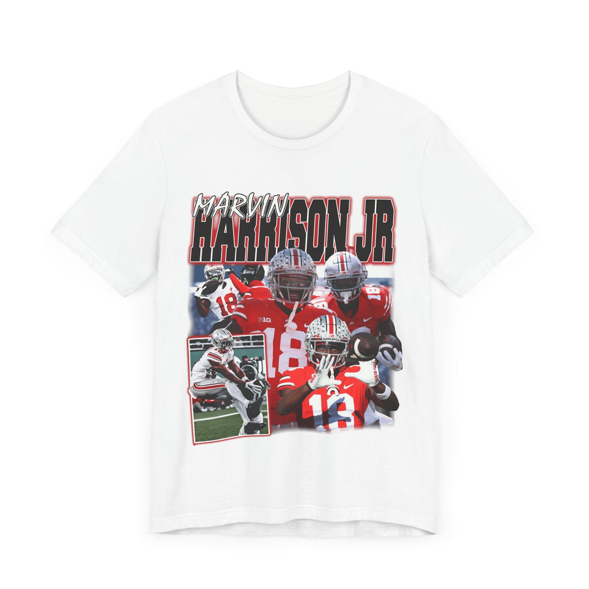 Vintage 90s Football Bootleg Style T-Shirt MARVIN HARRISON JR Unisex Tee Shirt