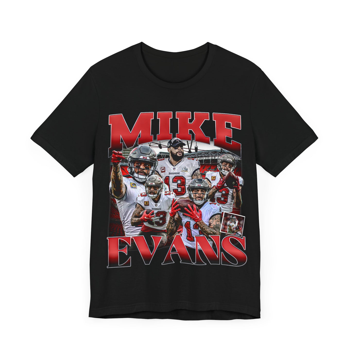 Vintage 90s Football Bootleg Style T-Shirt MIKE EVANS Unisex Graphic Tee Shirt