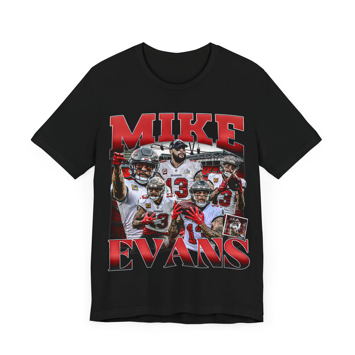 Vintage 90s Football Bootleg Style T-Shirt MIKE EVANS Unisex Graphic Tee Shirt
