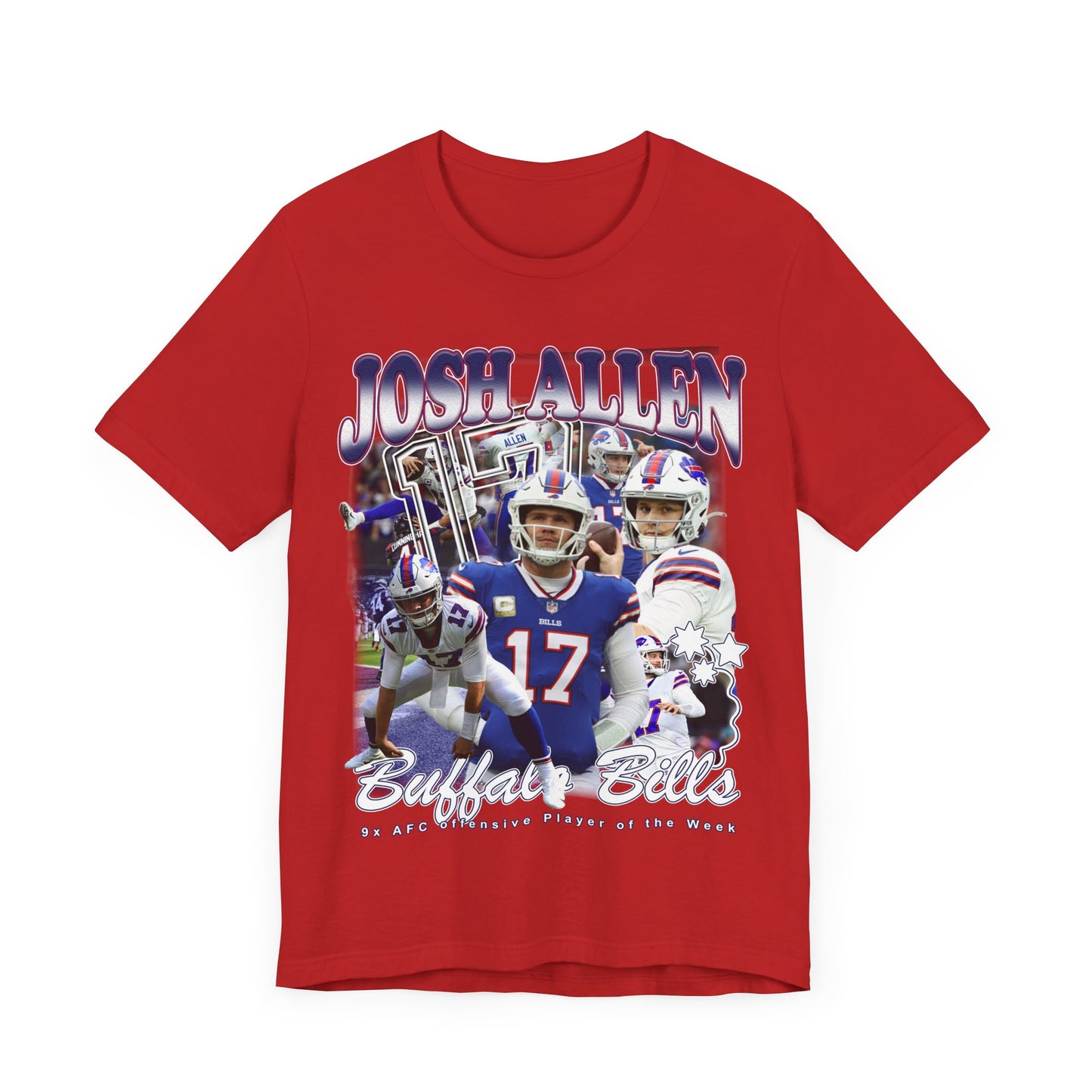 Vintage 90s Football Bootleg Style T-Shirt JOSH ALLEN Unisex Graphic Tee Shirt