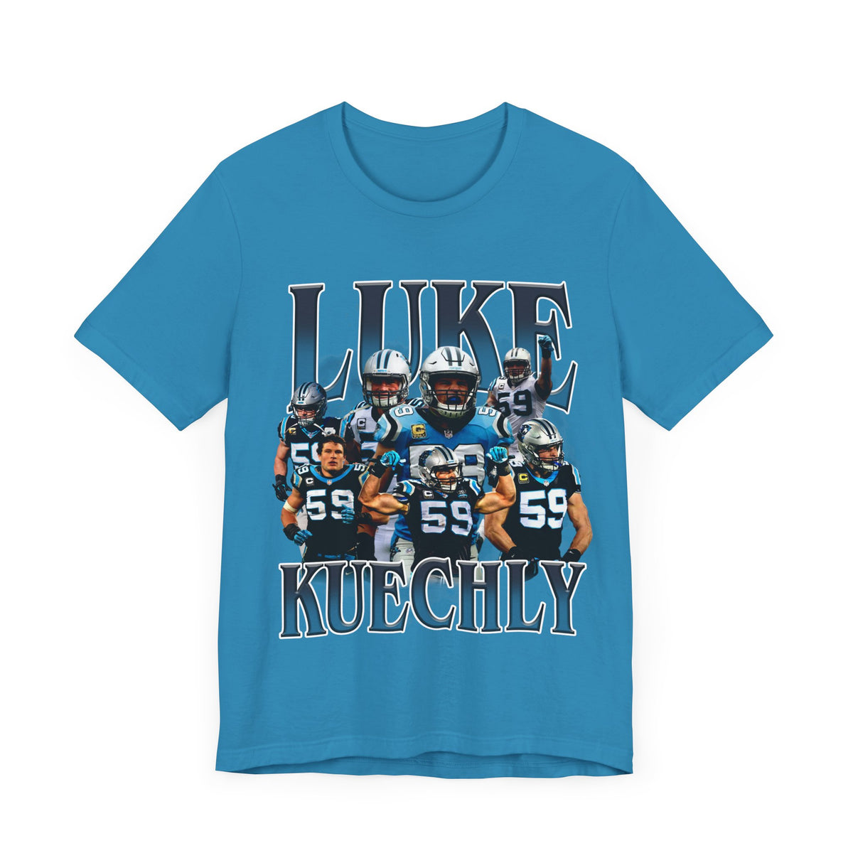 Vintage 90s Football Bootleg Style T-Shirt LUKE KUECHLY Unisex Graphic Tee Shirt
