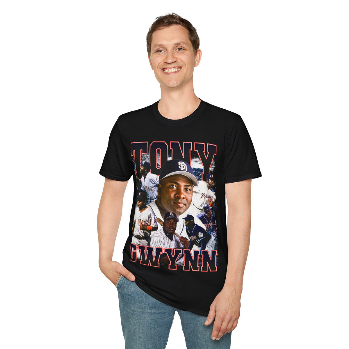 Vintage 90s Baseball Bootleg Style T-Shirt, TONY GWYNN Retro Baseball Shirt Unisex Graphic Tee
