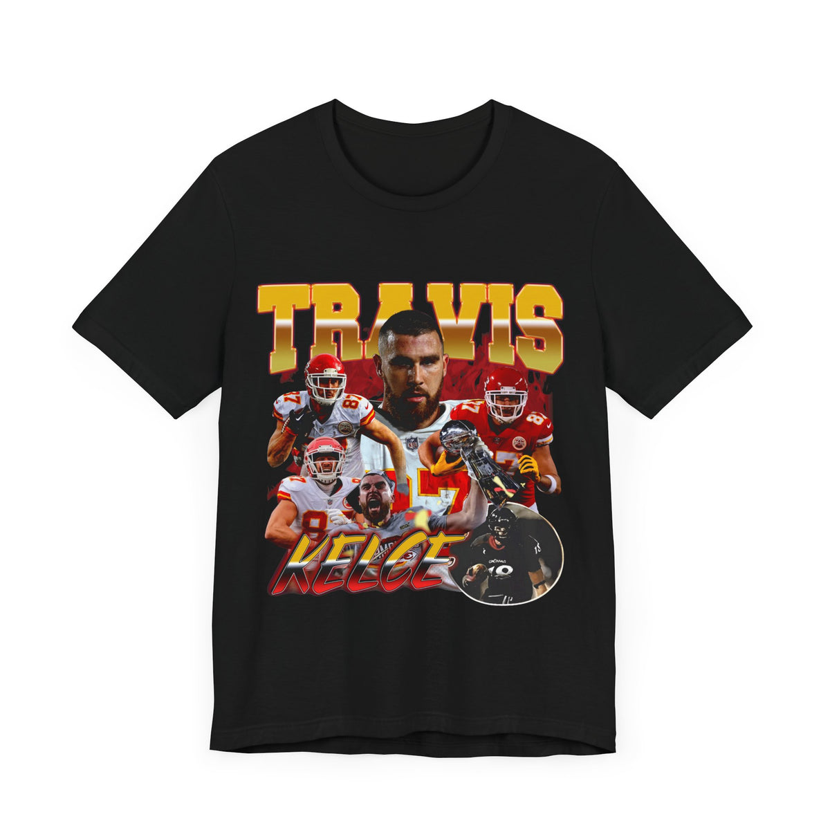 Vintage 90s Football Bootleg Style T-Shirt TRAVIS KELCE Unisex Graphic Tee Shirt