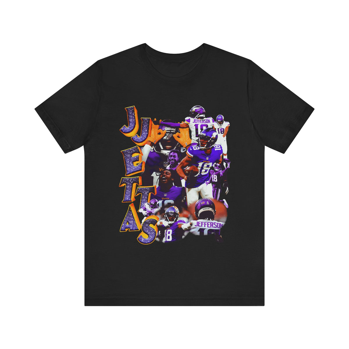 Vintage 90s Football Bootleg Style T-Shirt JUSTIN JEFFERSON Unisex Graphic Tee