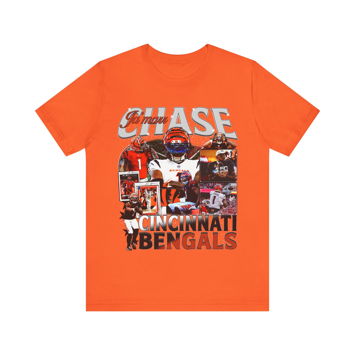 Vintage 90s Football Bootleg Style T-Shirt JAMARR CHASE Unisex Graphic Tee Shirt