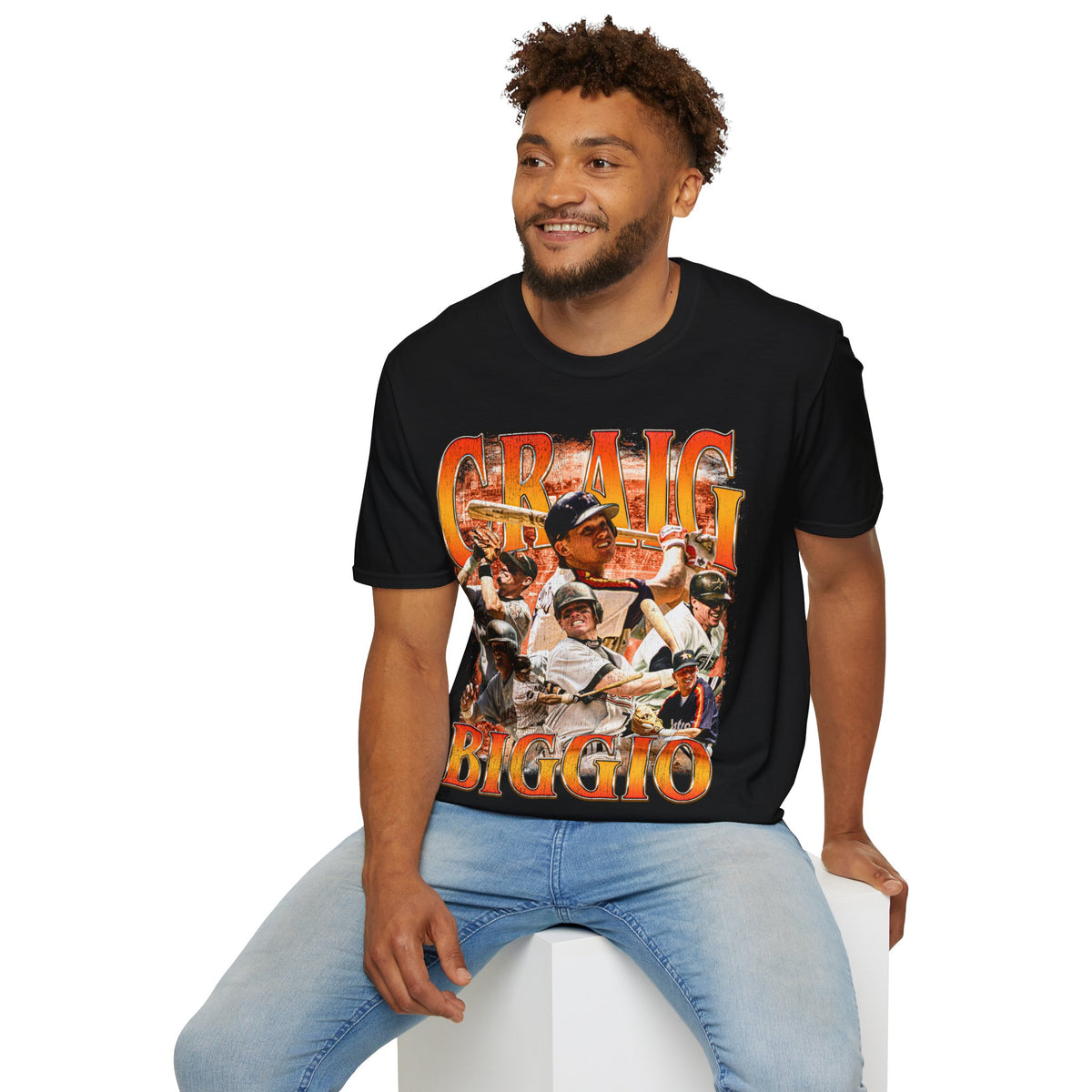 Vintage 90s Baseball Bootleg Style T-Shirt, CRAIG BIGGIO Retro Baseball Shirt Unisex Graphic Tee