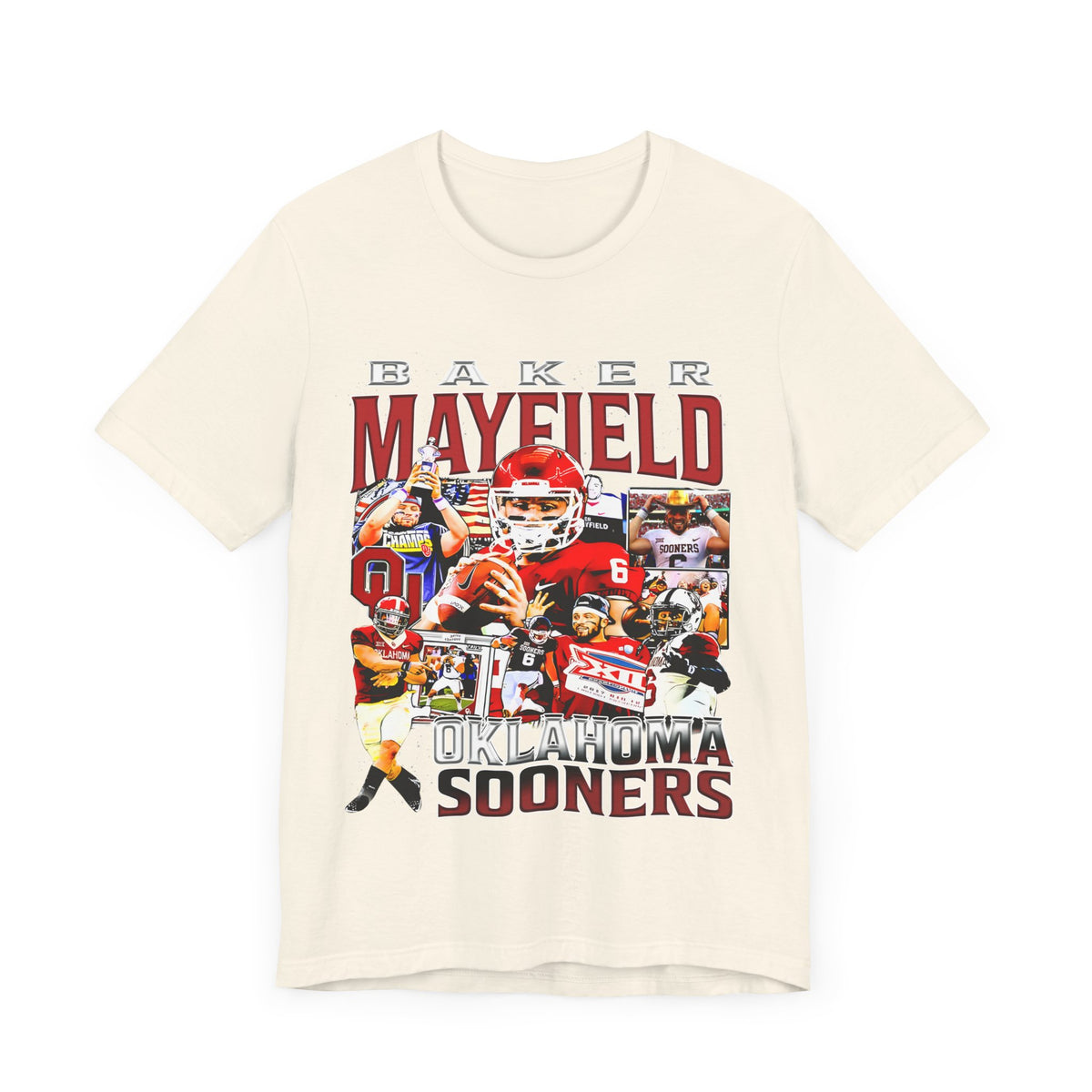 Vintage 90s Football Bootleg Style TShirt BAKER MAYFIELD Unisex Graphic Tee