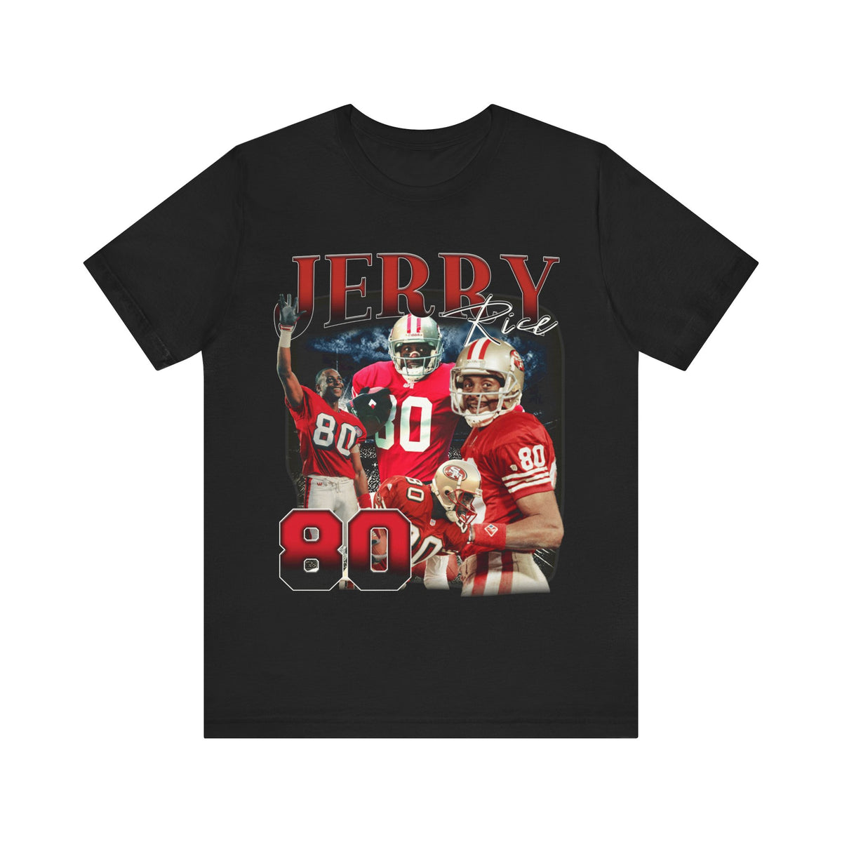 Vintage 90s Football Bootleg Style T-Shirt JERRY RICE 90s Unisex Tee Shirt
