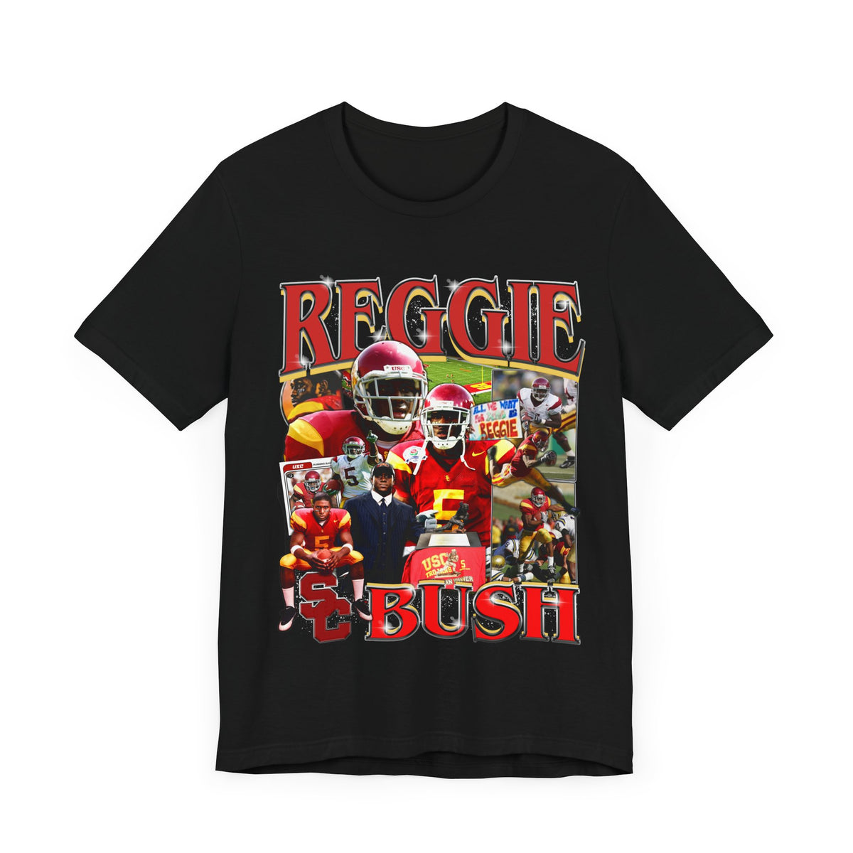 Vintage 90s Football Bootleg Style T-Shirt REGGIE BUSH Unisex Graphic Tee Shirt