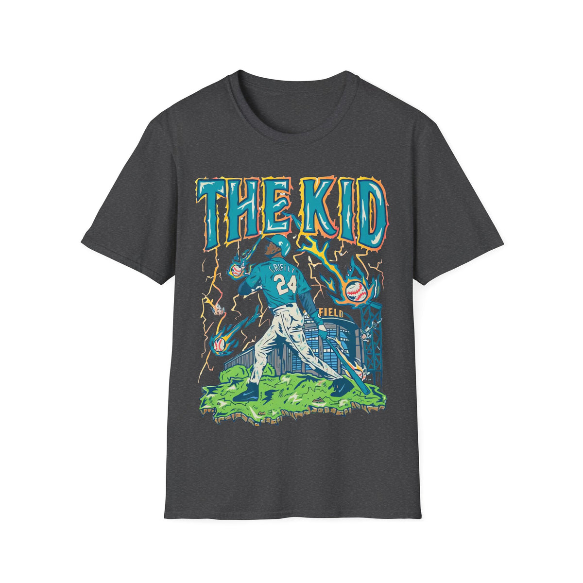 Vintage 90s Baseball Bootleg Style T-Shirt, KEN GRIFFEY JR THE KID Retro Baseball Shirt Unisex Graphic Tee