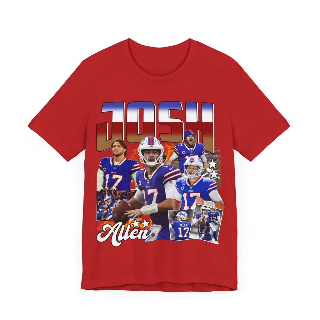 Vintage 90s Football Bootleg Style TShirt JOSH ALLEN 90s Unisex Graphic Tee