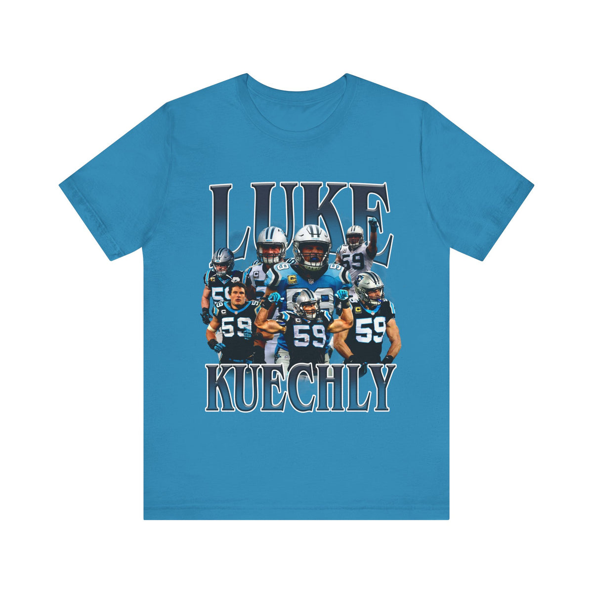 Vintage 90s Football Bootleg Style T-Shirt LUKE KUECHLY Unisex Graphic Tee Shirt