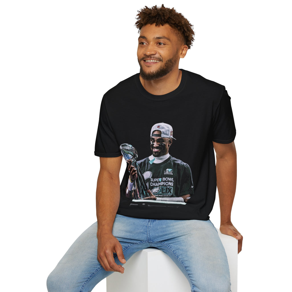 Vintage 90s Football Bootleg Style T-Shirt, JALEN HURTS CHAMP Vintage, Retro Football Shirt Unisex Graphic Tee Shirt