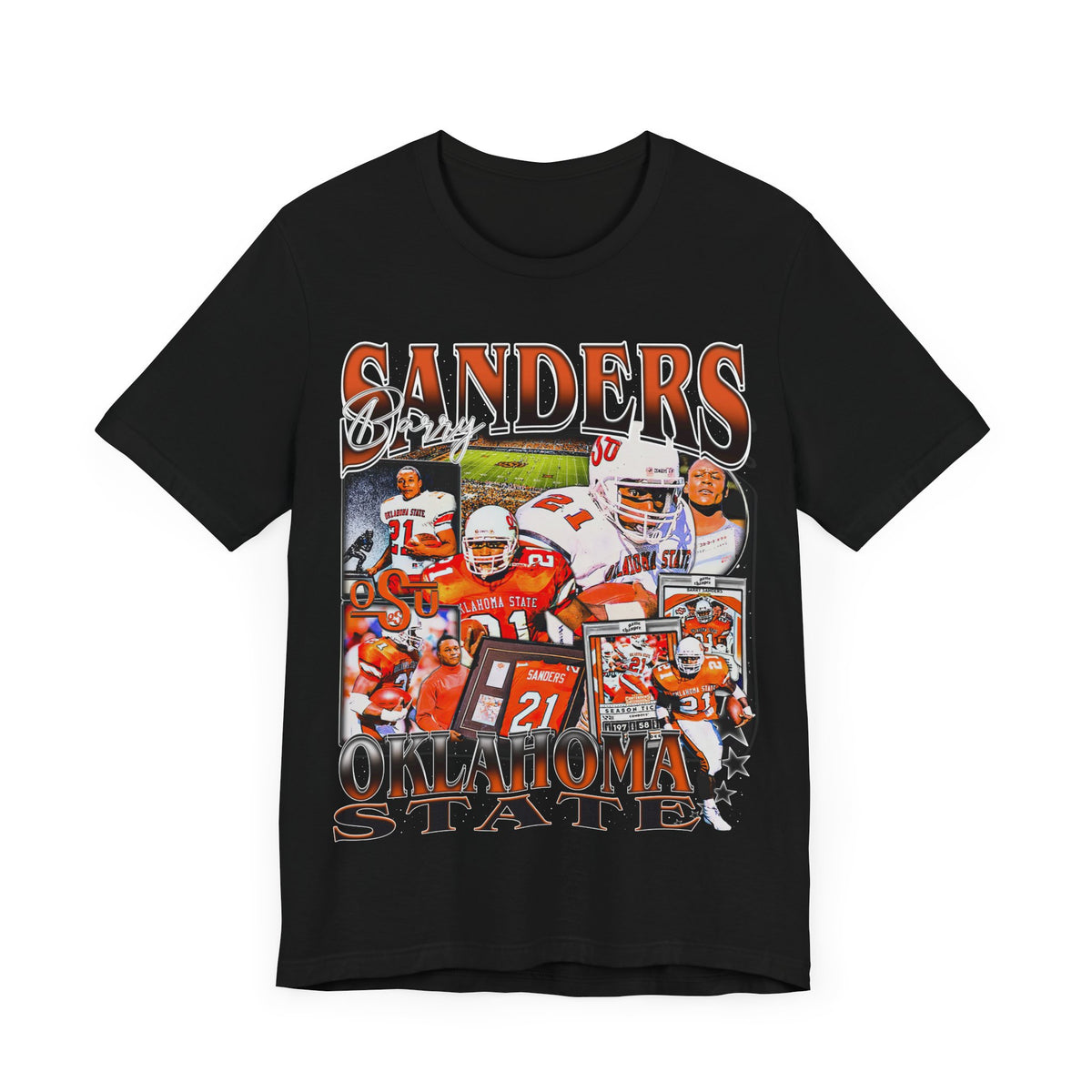 Vintage 90s Football Bootleg Style T-Shirt BARRY SANDERS 90s Unisex Tee Shirt