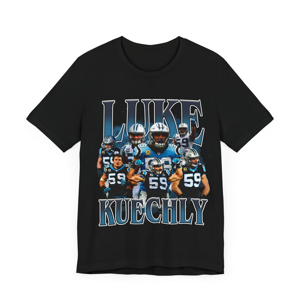 Vintage 90s Football Bootleg Style T-Shirt LUKE KUECHLY Unisex Graphic Tee Shirt