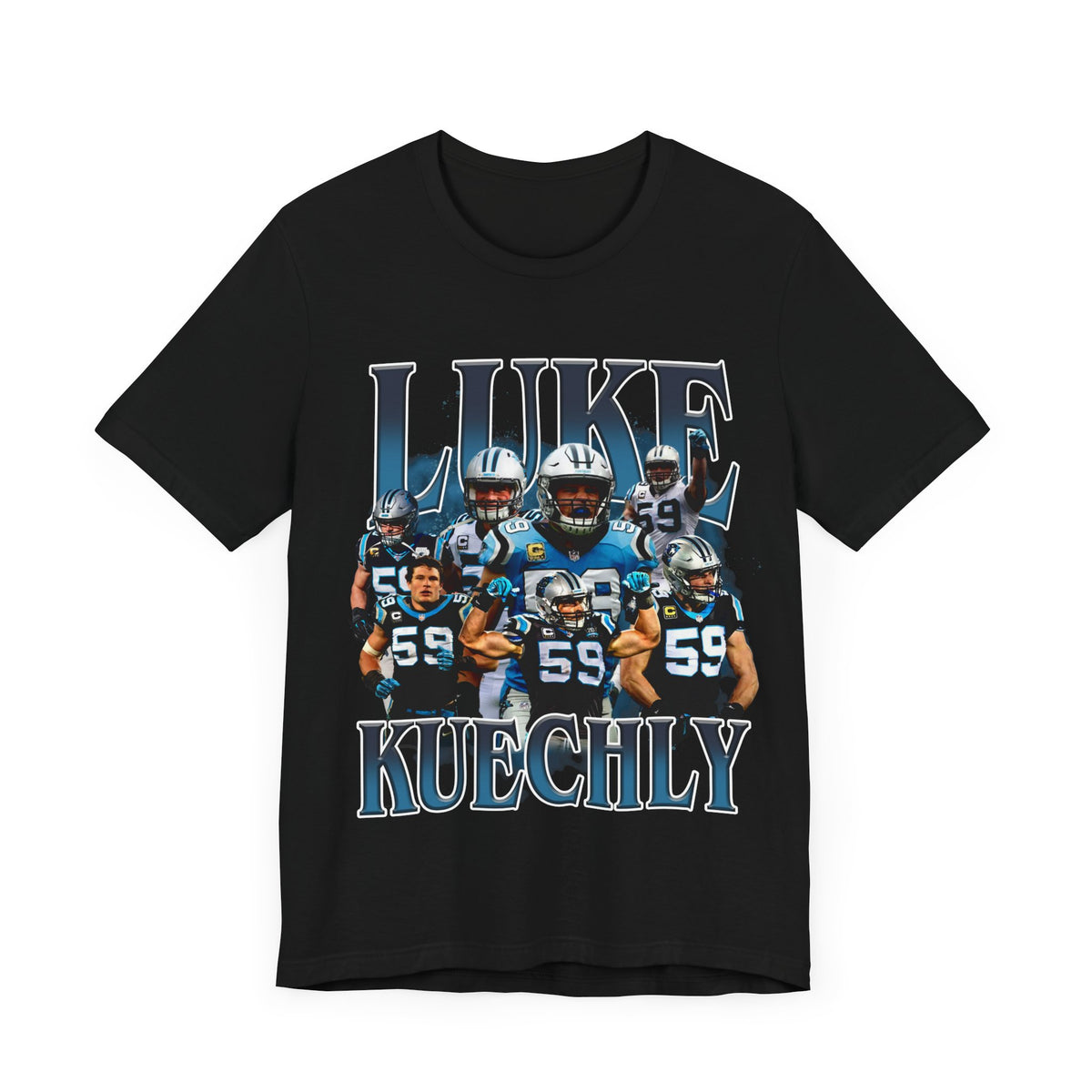 Vintage 90s Football Bootleg Style T-Shirt LUKE KUECHLY Unisex Graphic Tee Shirt