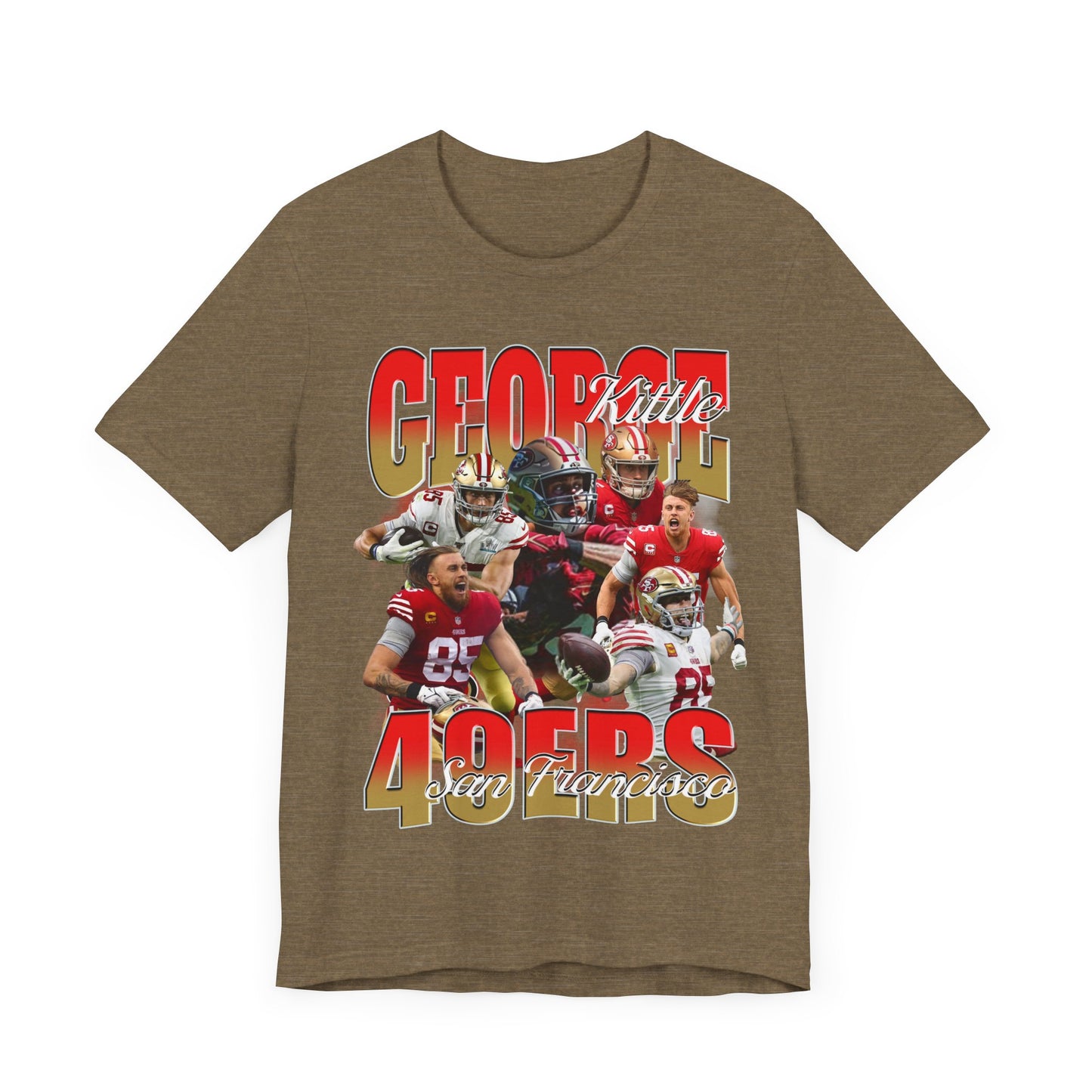 Vintage 90s Football Bootleg Style TShirt GEORGE KITTLE Unisex Graphic Tee Shirt