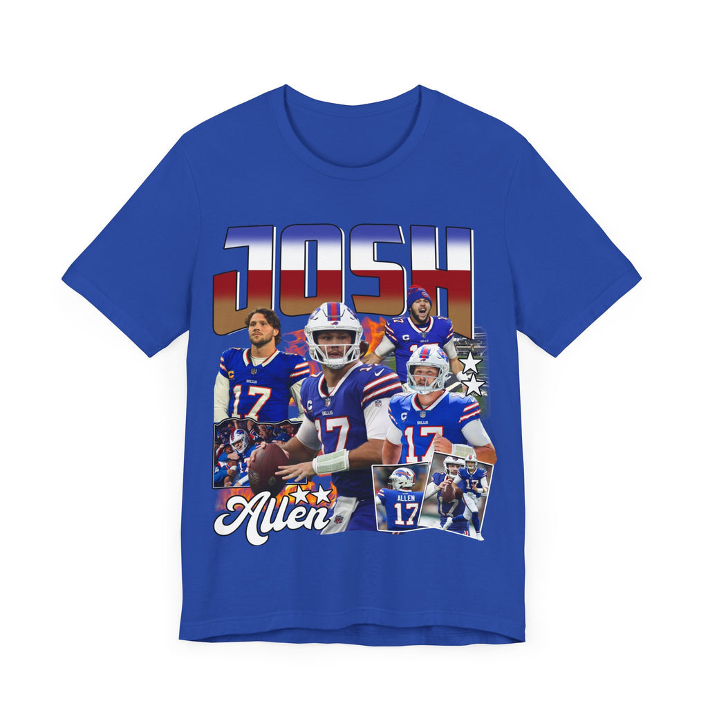 Vintage 90s Football Bootleg Style TShirt JOSH ALLEN 90s Unisex Graphic Tee