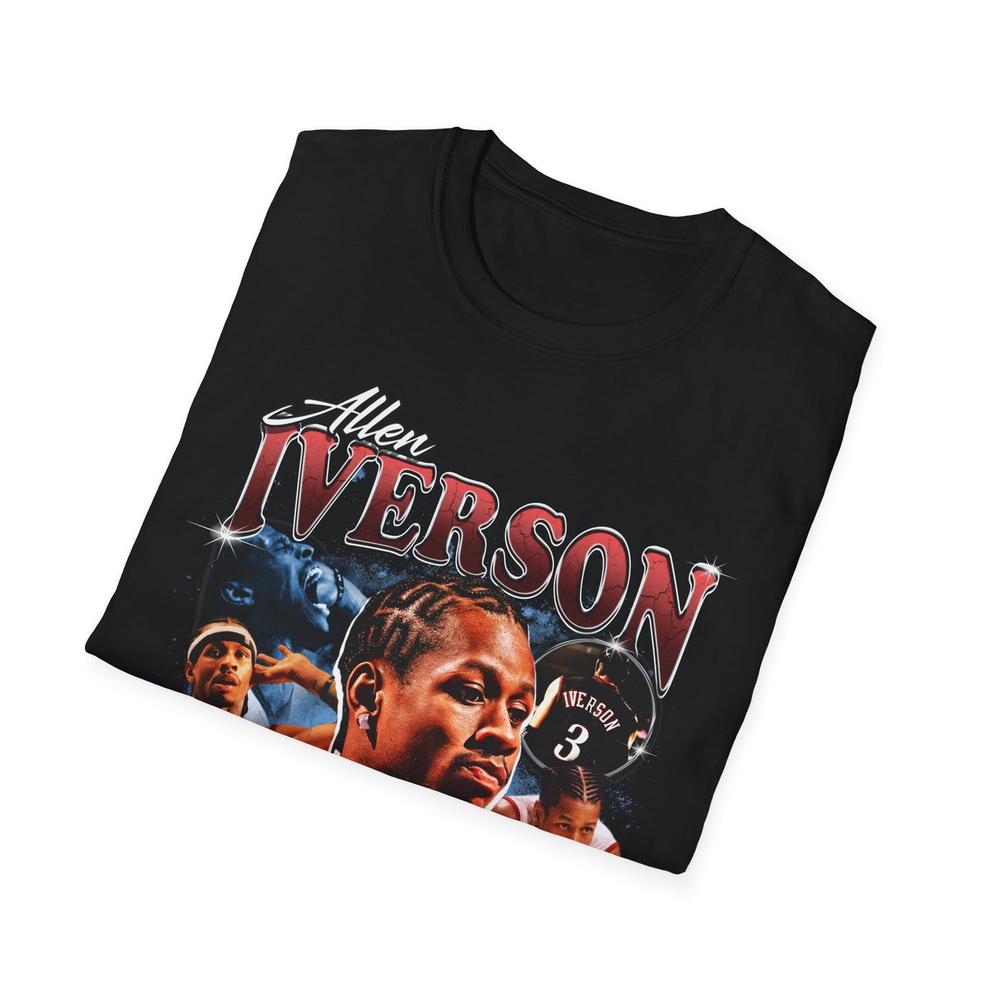 Vintage 90s Basketball Bootleg Style T-Shirt ALLEN THE ANSWER IVERSON Graphic Tee, Retro Basketball Shirt Unisex Graphic Tee