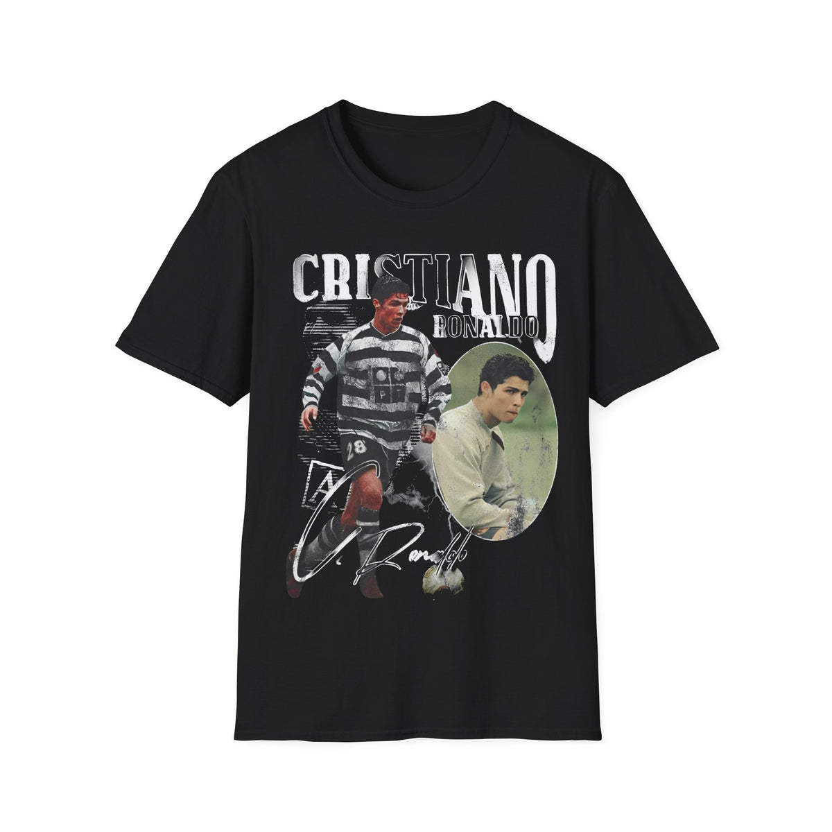 Vintage 90s Soccer Bootleg Style T-Shirt, CRISTIANO RONALDO Graphic Tee, Retro Soccer Shirt Unisex Graphic Tee Shirt