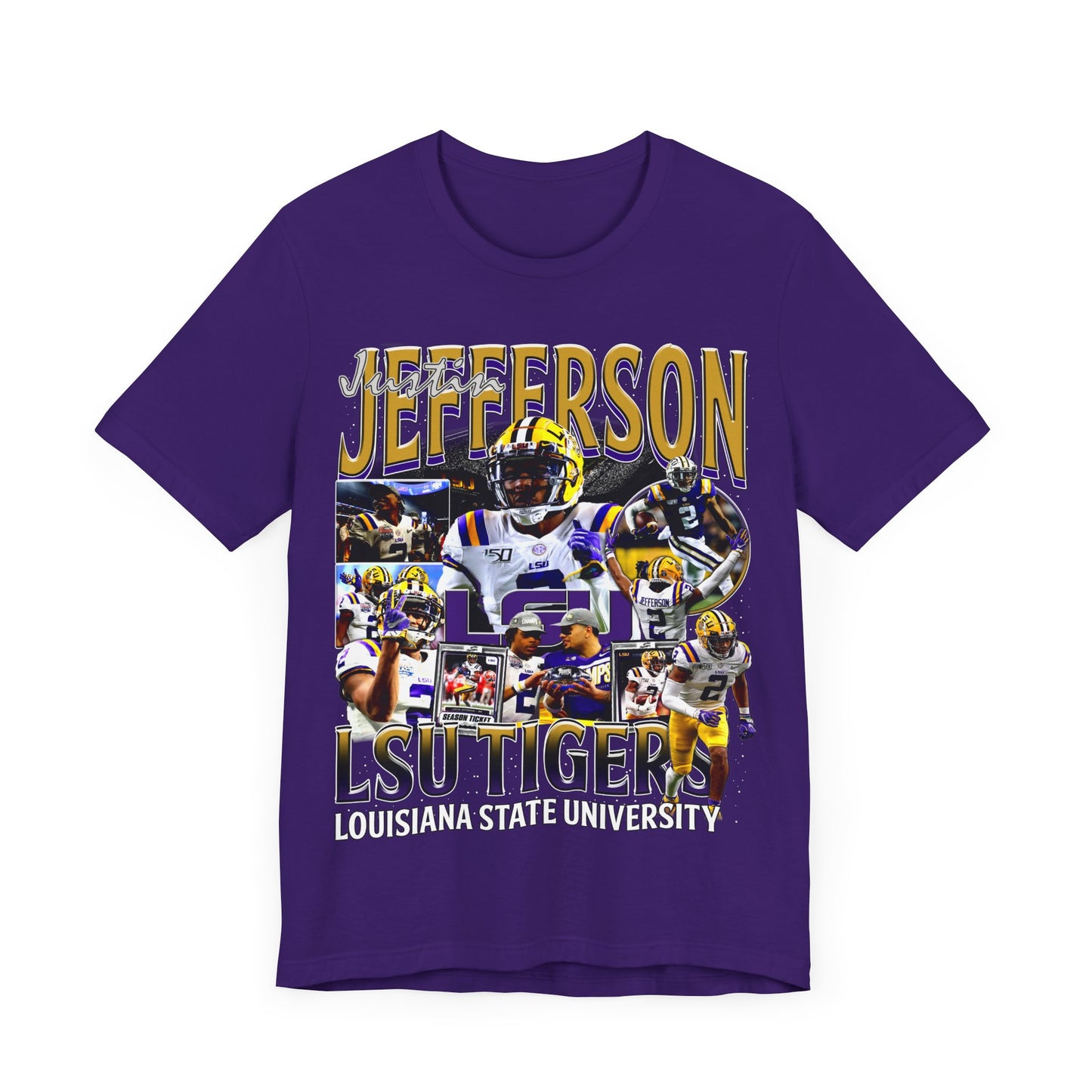 Vintage 90s Football Bootleg Style TShirt JUSTIN JEFFERSON Unisex Graphic Tee