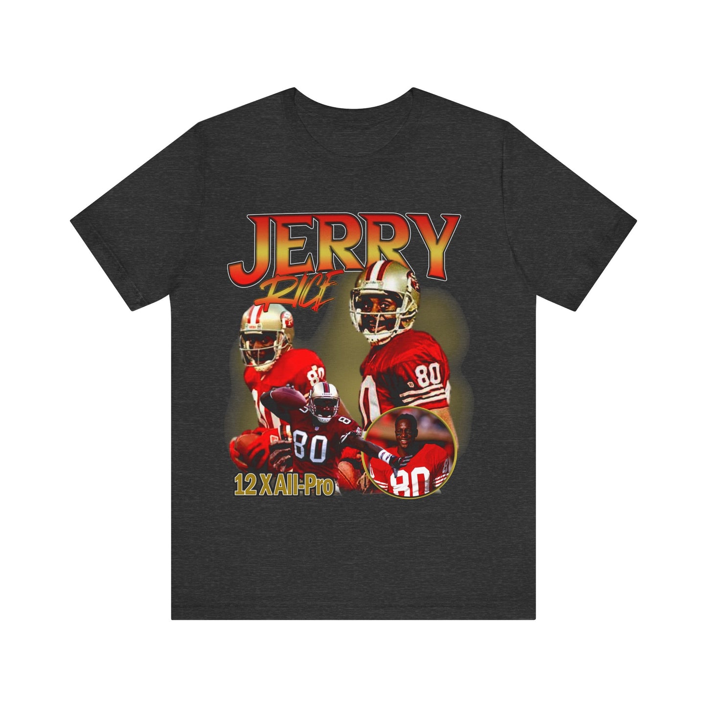 Vintage 90s Football Bootleg Style TShirt JERRY RICE Retro Unisex Graphic Tee