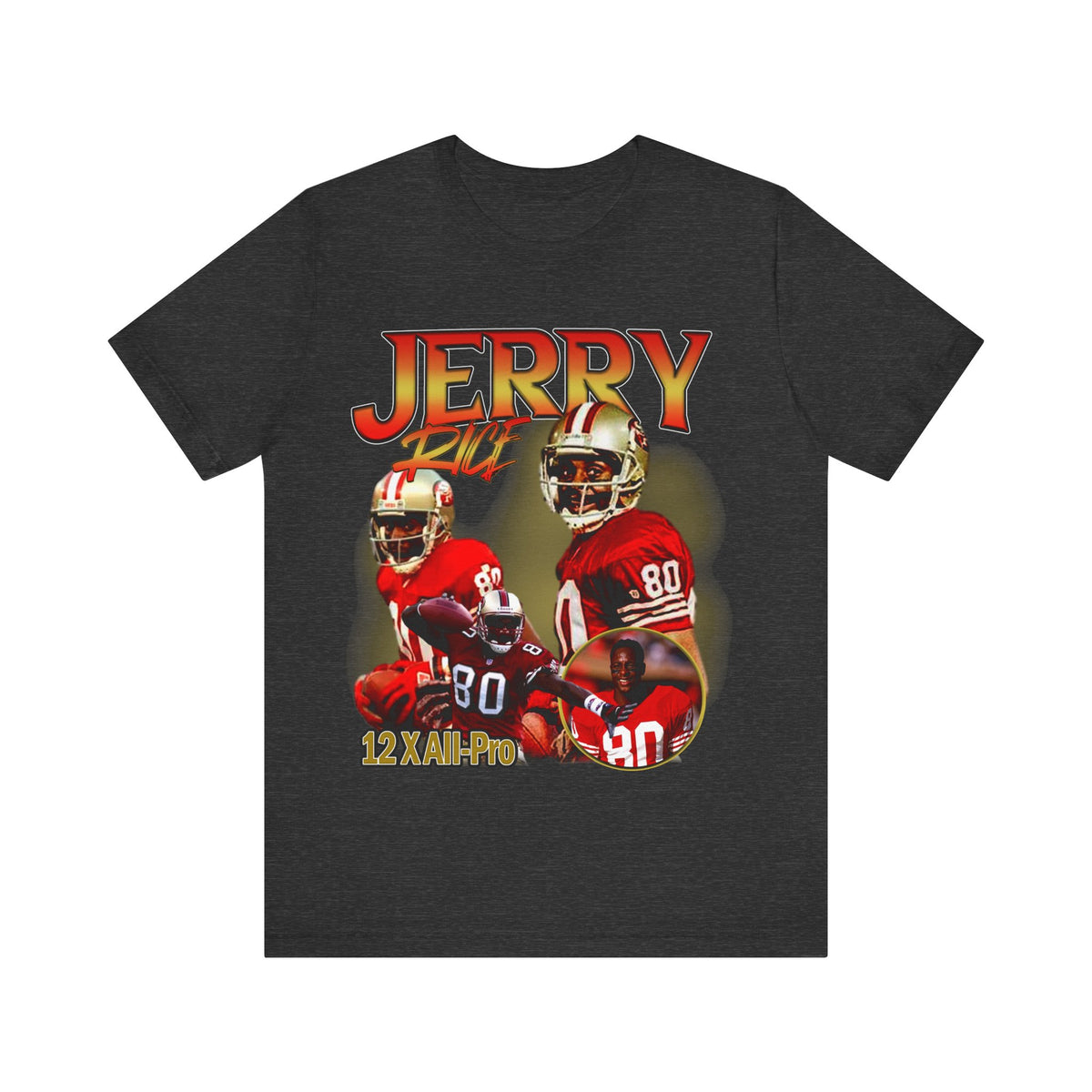 Vintage 90s Football Bootleg Style TShirt JERRY RICE Retro Unisex Graphic Tee
