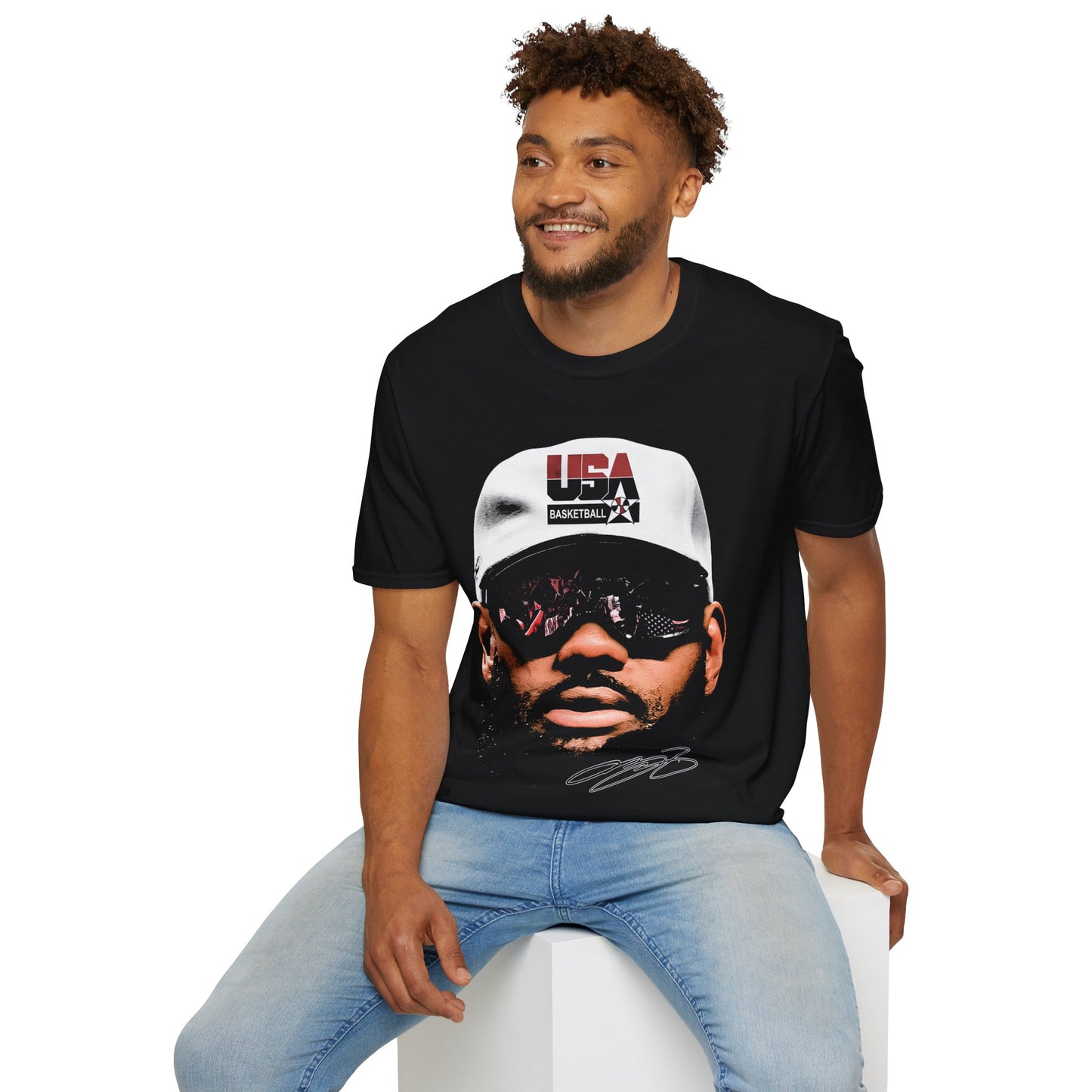 Vintage 90s Basketball Bootleg Style T-Shirt, LEBRON USA Retro Basketball Shirt Unisex Graphic Tee