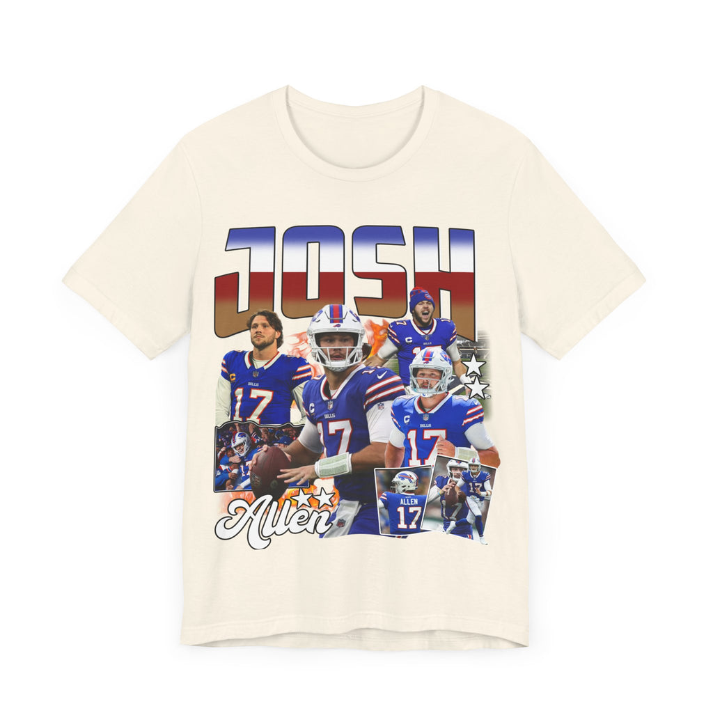 Vintage 90s Football Bootleg Style TShirt JOSH ALLEN 90s Unisex Graphic Tee