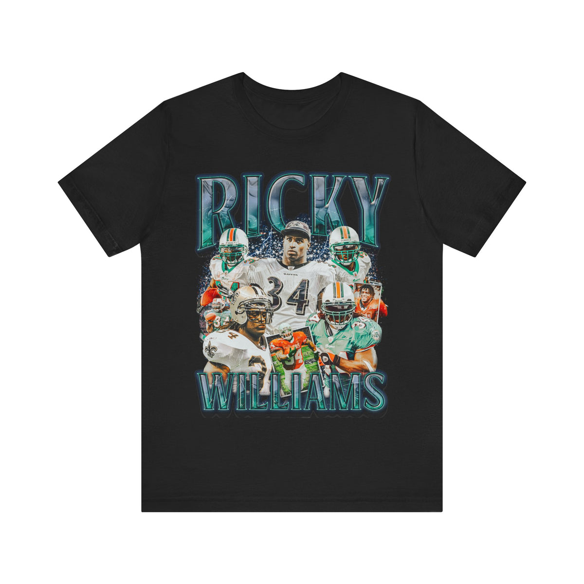 Vintage 90s Football Bootleg Style T-Shirt RICKY WILLIAMS Unisex Graphic Tee