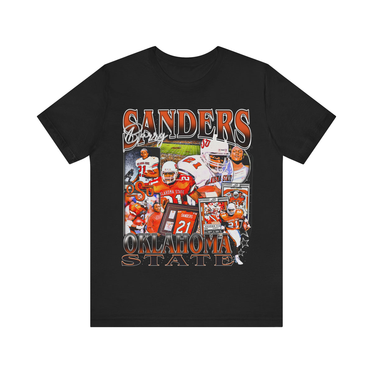 Vintage 90s Football Bootleg Style T-Shirt BARRY SANDERS 90s Unisex Tee Shirt
